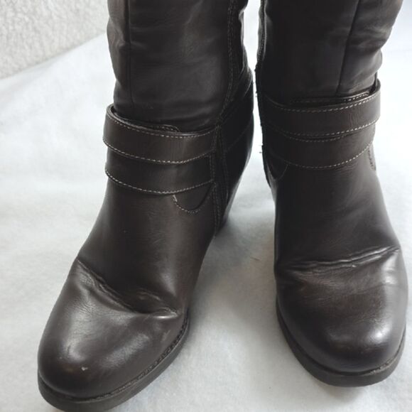 Natural Soul by Naturalizer Women's Brown Leather Boots Size 10 - Picture 4 of 17